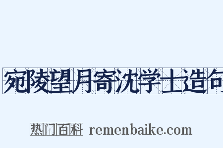 宛陵望月寄沈学士造句是什么意思的图片